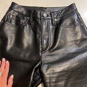 Agolde Recycled Leather Relaxed Boot Cut pants